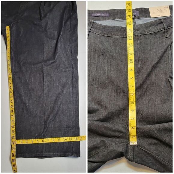 NYDJ Teresa Ankle Wide Leg Jeans with Pleats in Eternity Women's Plus Size 22W - Picture 13 of 15